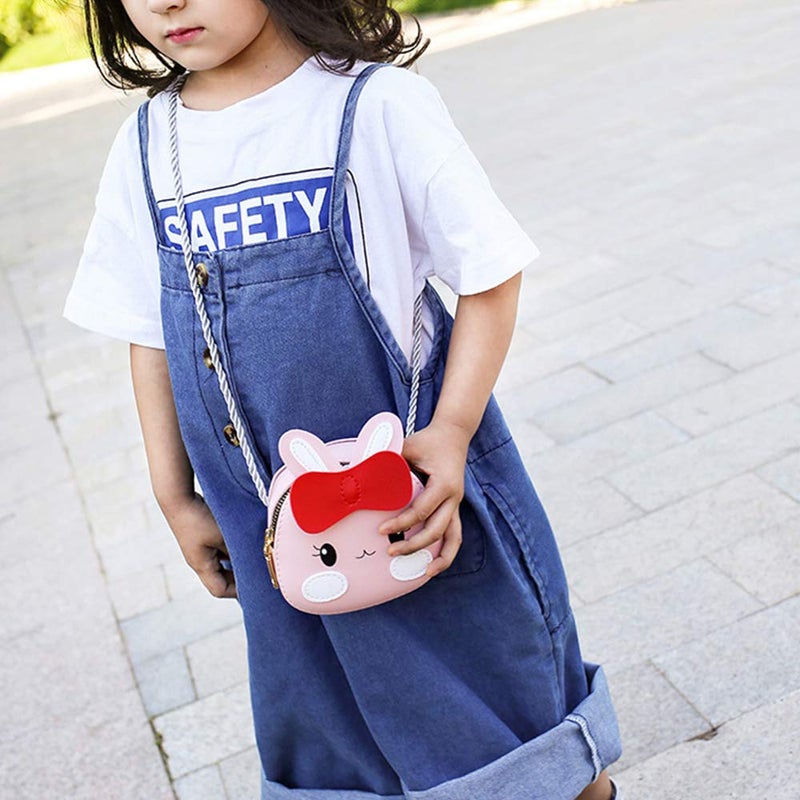 JienClound Little Cute Girls Purse Bunny Ear Shoulder Bag Messenger Bag Pink Rabbit Bag Girls Gifts - Image 5